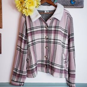 Plaid Light Moto Jacket Sz 3X